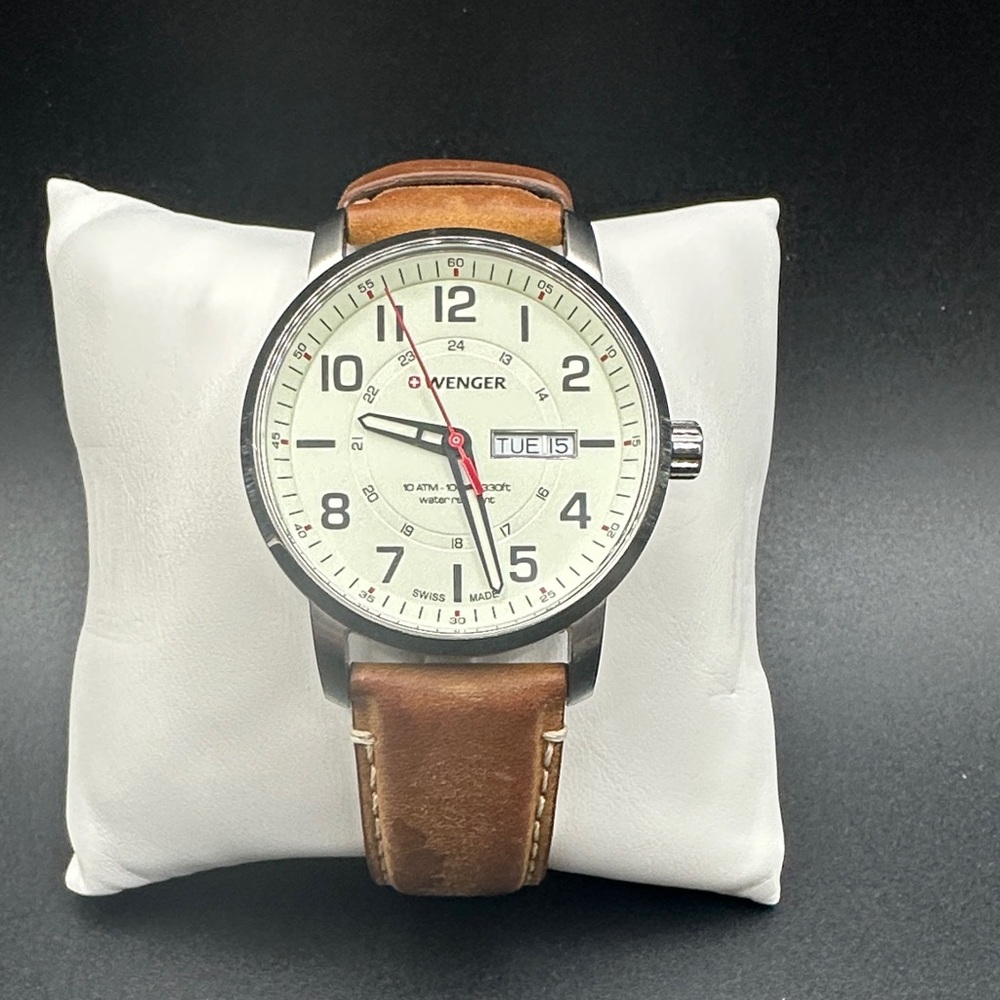 Wenger Brown Leather Strap Watch